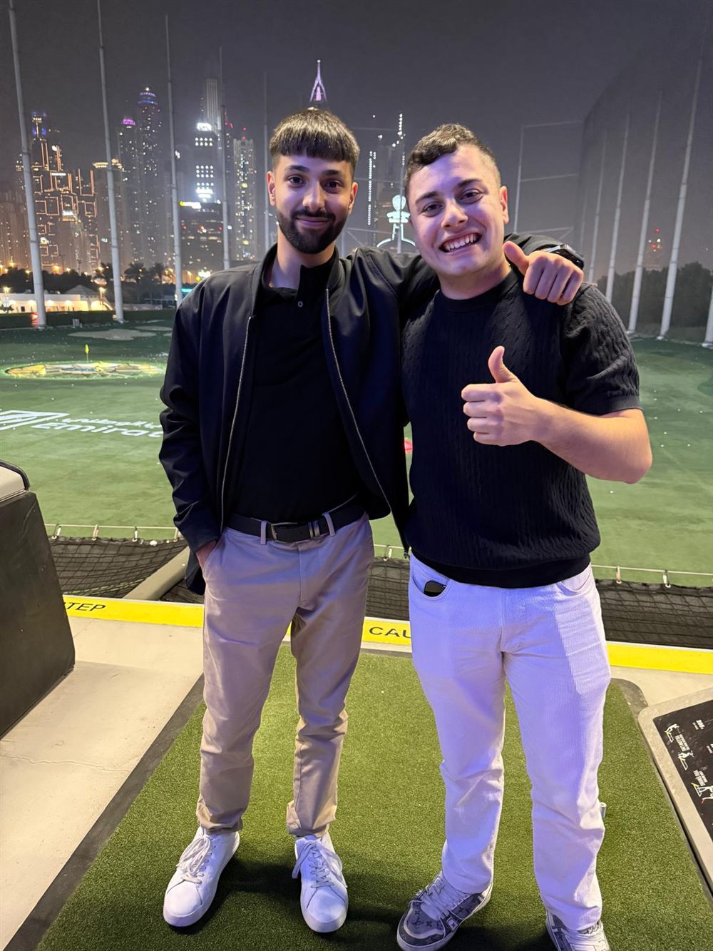 Nawid Ensaf networking at Topgolf Dubai